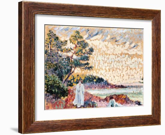 Two Women in a Seascape, C.1900-Henri-Edmond Cross-Framed Giclee Print