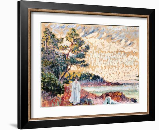 Two Women in a Seascape, C.1900-Henri-Edmond Cross-Framed Giclee Print