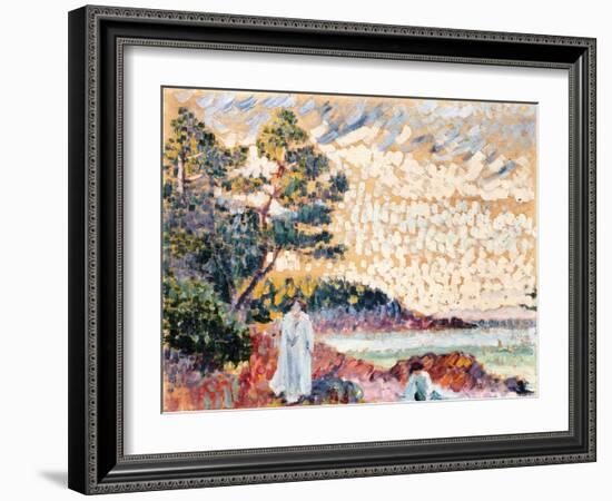 Two Women in a Seascape, C.1900-Henri-Edmond Cross-Framed Giclee Print