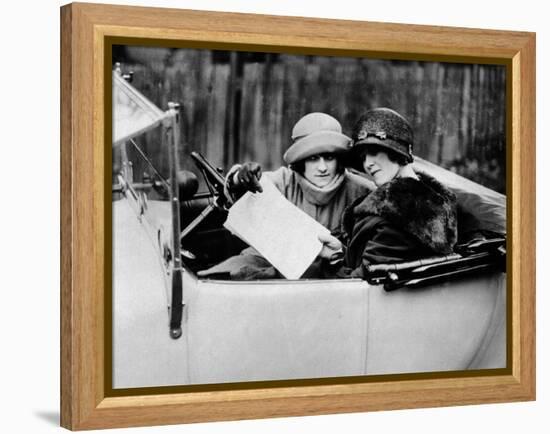 Two Women in an 11.9 Hp Calcott, C1922-null-Framed Premier Image Canvas
