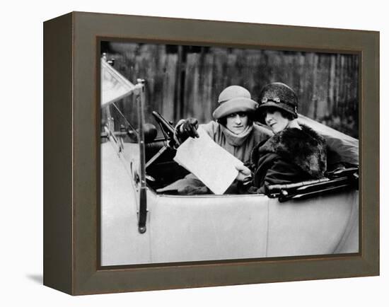 Two Women in an 11.9 Hp Calcott, C1922-null-Framed Premier Image Canvas