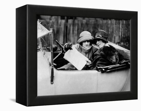 Two Women in an 11.9 Hp Calcott, C1922-null-Framed Premier Image Canvas