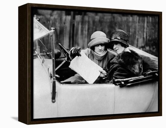 Two Women in an 11.9 Hp Calcott, C1922-null-Framed Premier Image Canvas