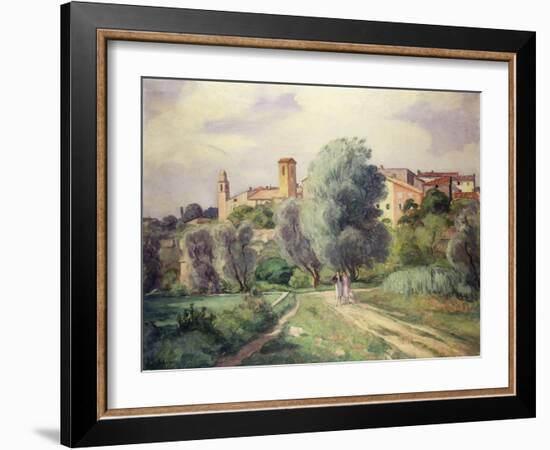 Two Women in the Countryside; Deux Femmes a La Campagne-Henri Lebasque-Framed Giclee Print