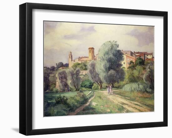 Two Women in the Countryside; Deux Femmes a La Campagne-Henri Lebasque-Framed Giclee Print