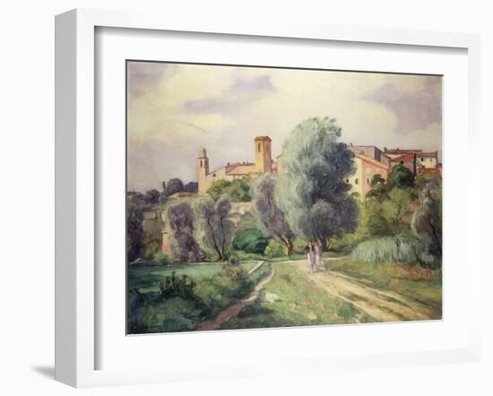 Two Women in the Countryside; Deux Femmes a La Campagne-Henri Lebasque-Framed Giclee Print