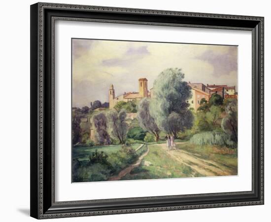 Two Women in the Countryside; Deux Femmes a La Campagne-Henri Lebasque-Framed Giclee Print