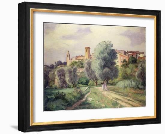 Two Women in the Countryside; Deux Femmes a La Campagne-Henri Lebasque-Framed Giclee Print