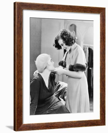 Two Women Intimately Looking at Each Other-null-Framed Photo