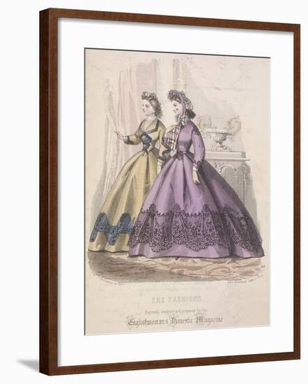 Two Women Model the Latest Fashions, 1864-null-Framed Giclee Print