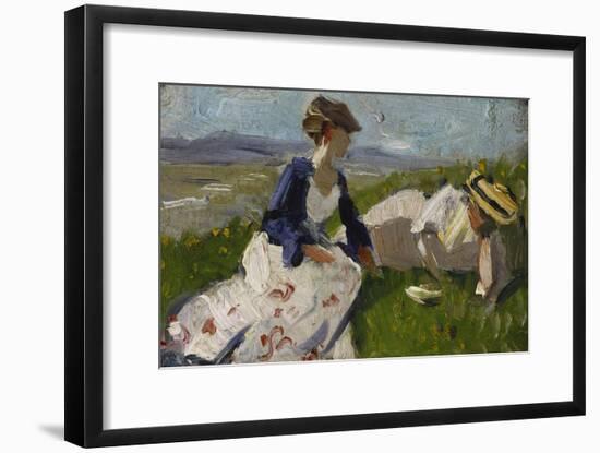 Two Women on a Hill (Maria Marc and Marie Schnuer), 1906-Franz Marc-Framed Giclee Print