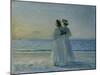 Two Women on the Beach at Skagen, 1908-Michael Peter Ancher-Mounted Giclee Print