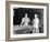 Two women Playing Billiards at Pool Hall Photograph-Lantern Press-Framed Art Print