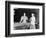 Two women Playing Billiards at Pool Hall Photograph-Lantern Press-Framed Art Print