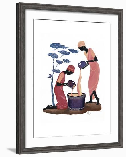 Two Women Pouring-Judy Mastrangelo-Framed Giclee Print