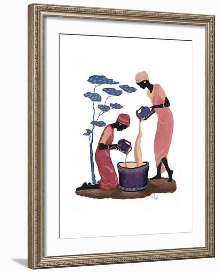 Two Women Pouring-Judy Mastrangelo-Framed Giclee Print