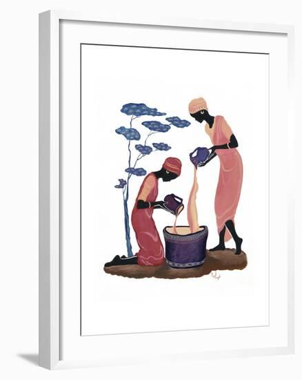 Two Women Pouring-Judy Mastrangelo-Framed Giclee Print