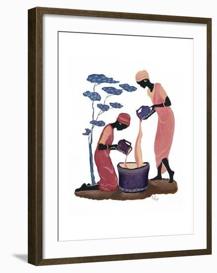 Two Women Pouring-Judy Mastrangelo-Framed Giclee Print