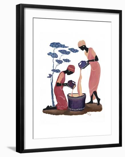 Two Women Pouring-Judy Mastrangelo-Framed Giclee Print