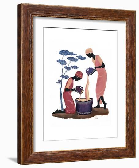 Two Women Pouring-Judy Mastrangelo-Framed Giclee Print