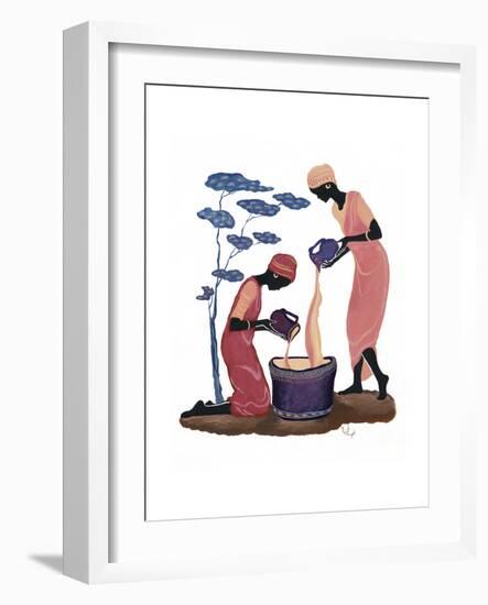 Two Women Pouring-Judy Mastrangelo-Framed Giclee Print