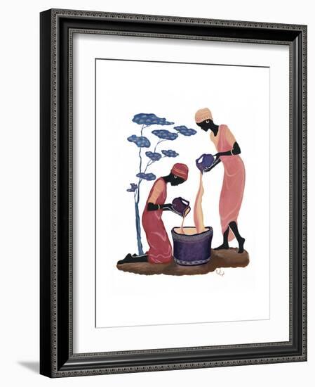 Two Women Pouring-Judy Mastrangelo-Framed Giclee Print