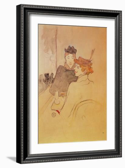 Two Women Sitting in a Cafe-Henri de Toulouse-Lautrec-Framed Giclee Print