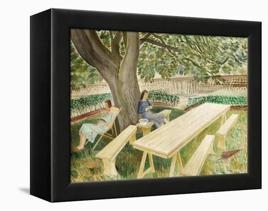 Two Women Sitting in a Garden, 1933-Eric Ravilious-Framed Premier Image Canvas