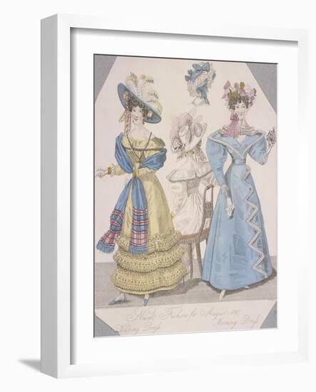 Two Women Wearing Walking Dress and Morning Dress, 1827-Jules David-Framed Giclee Print