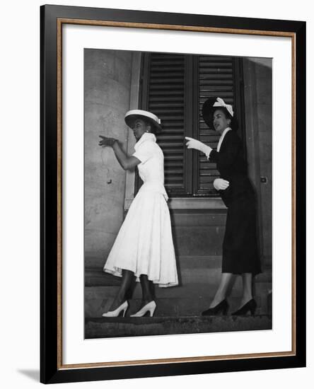 Two Women with Ferdinandi's Clothes-null-Framed Photographic Print