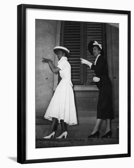 Two Women with Ferdinandi's Clothes-null-Framed Photographic Print