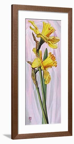 Two Yellow Daffodils-Maya Nishiyama-Framed Art Print