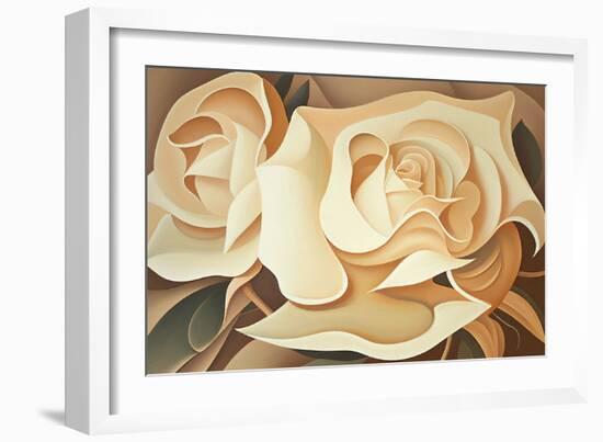 Two Yellow Roses-Lea Faucher-Framed Art Print