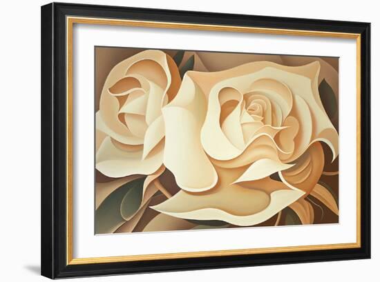 Two Yellow Roses-Lea Faucher-Framed Art Print