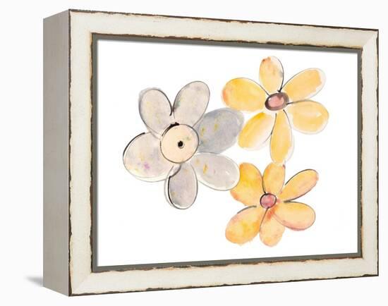 Two Yellows and One Grey-Susan Bryant-Framed Stretched Canvas