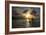 Two Young Boys Attempt to Surf on Praia Da Conceicao Beach at Sunset-Alex Saberi-Framed Photographic Print