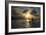 Two Young Boys Attempt to Surf on Praia Da Conceicao Beach at Sunset-Alex Saberi-Framed Photographic Print