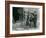 Two Young Female Indian Elephants 'Sundermoni' and 'Sundermalah' with Keeper H. Robertson-Frederick William Bond-Framed Photographic Print