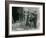 Two Young Female Indian Elephants 'Sundermoni' and 'Sundermalah' with Keeper H. Robertson-Frederick William Bond-Framed Photographic Print