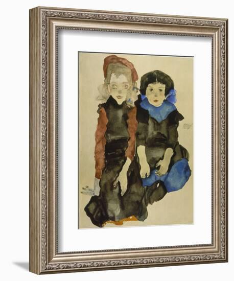 Two Young Girls, 1911-Egon Schiele-Framed Giclee Print