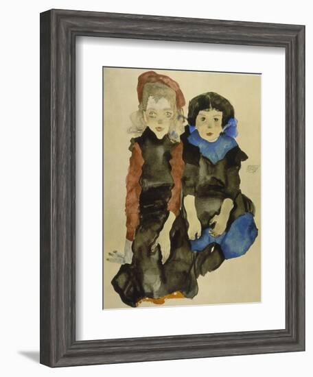 Two Young Girls, 1911-Egon Schiele-Framed Giclee Print