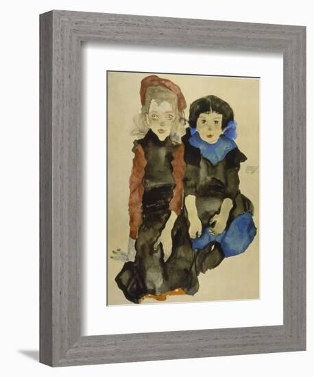 Two Young Girls, 1911-Egon Schiele-Framed Giclee Print