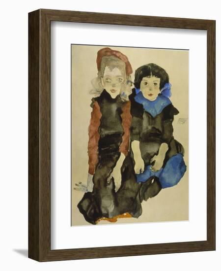 Two Young Girls, 1911-Egon Schiele-Framed Giclee Print