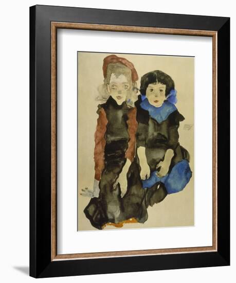 Two Young Girls, 1911-Egon Schiele-Framed Giclee Print