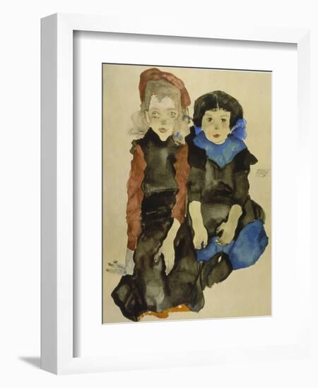 Two Young Girls, 1911-Egon Schiele-Framed Giclee Print
