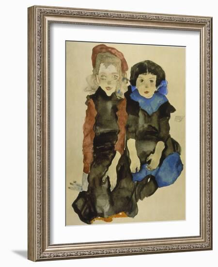 Two Young Girls, 1911-Egon Schiele-Framed Giclee Print