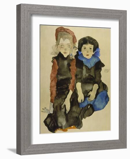 Two Young Girls, 1911-Egon Schiele-Framed Giclee Print