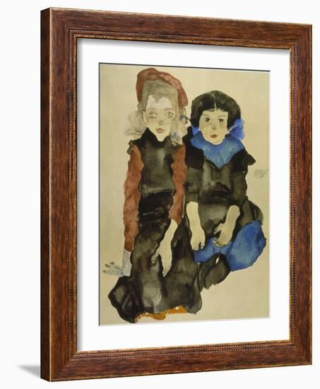 Two Young Girls, 1911-Egon Schiele-Framed Giclee Print