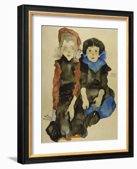 Two Young Girls, 1911-Egon Schiele-Framed Giclee Print