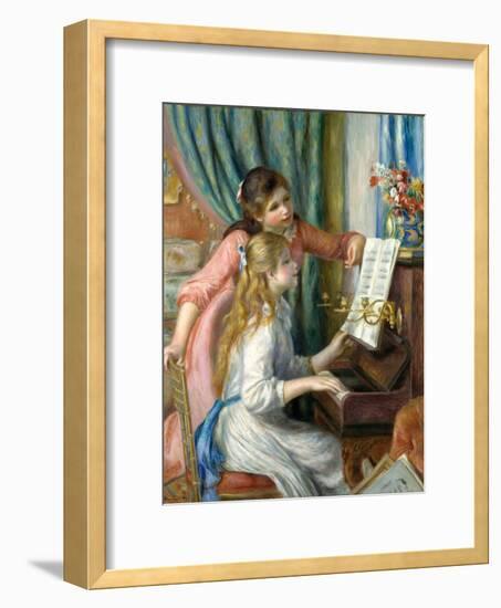 Two Young Girls at the Piano, 1892-Pierre-Auguste Renoir-Framed Premium Giclee Print